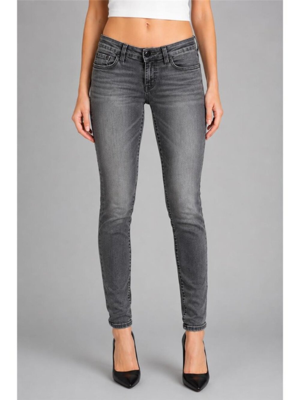 James Jeans Neo Beau Skinny Jeans Womens 25 Gray Stretch Denim 29x29